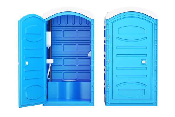 portable toilet on an isolated background to show what a porta potty is
